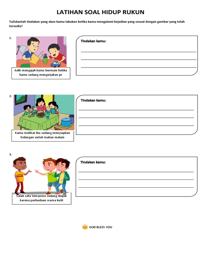 Worksheet Hidup Rukun PDF