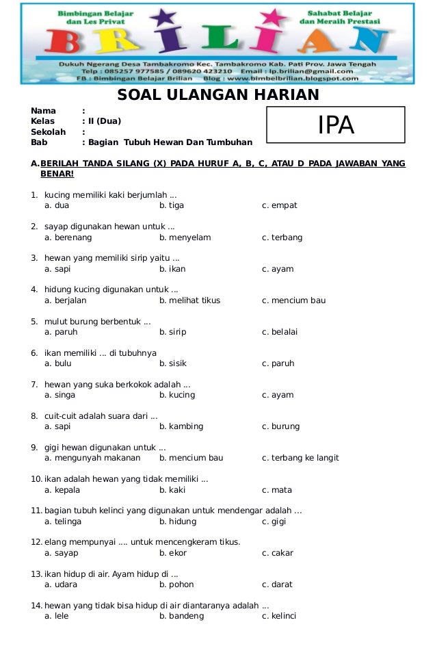 5 Contoh Soal HOTS Uraian IPA Kelas Lima Tema 1 yang Sering Muncul di Ujian, Wajib Tahu Sebelum Terlambat