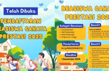 Beasiswa Cahaya Prestasi 2025 Dibuka hingga 1 Desember Cek Benefit dan