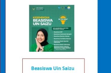 Beasiswa UIN SAIZU 2025 Purwokerto untuk S1 S2 dan S3 - Beasiswa co