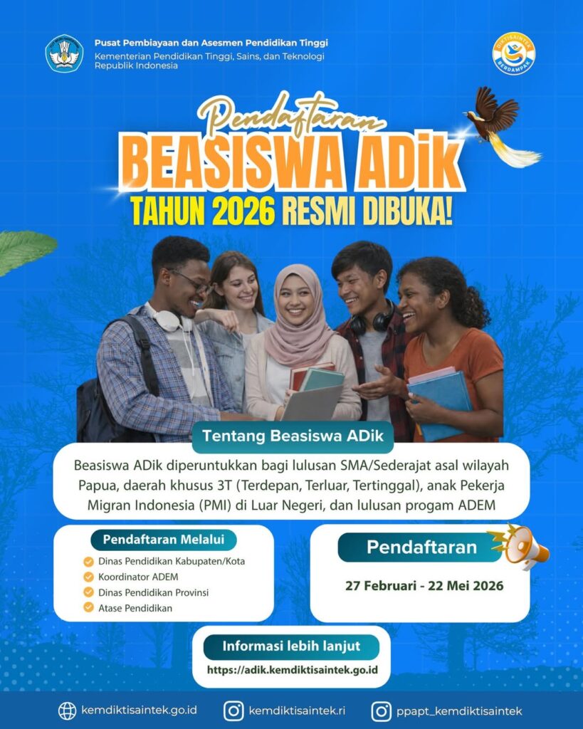 5 Fakta Penting Beasiswa Afirmasi 2026 yang Wajib Kamu Tahu Sebelum Mendaftar 5 Fakta Penting Beasiswa Afirmasi 2026 yang Wajib Kamu Tahu Sebelum Mendaftar