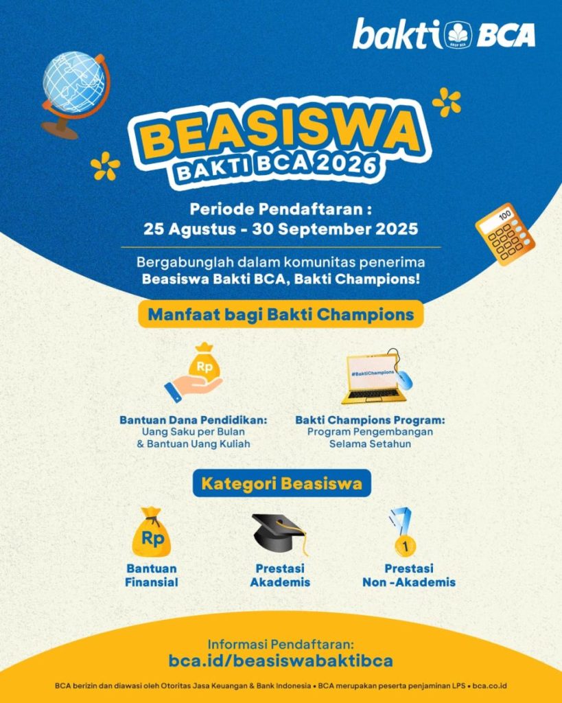 5 Fakta Tersembunyi Beasiswa Bank BCA 2026 yang Wajib Tahu Sebelum Daftar