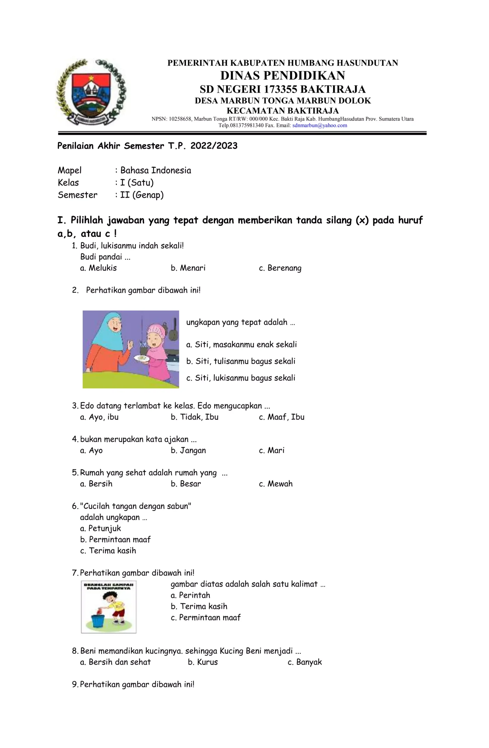7 Contoh Soal Ujian Bahasa Indonesia MI Kelas 1 yang Terbukti Bikin Siswa Lulus Cepat