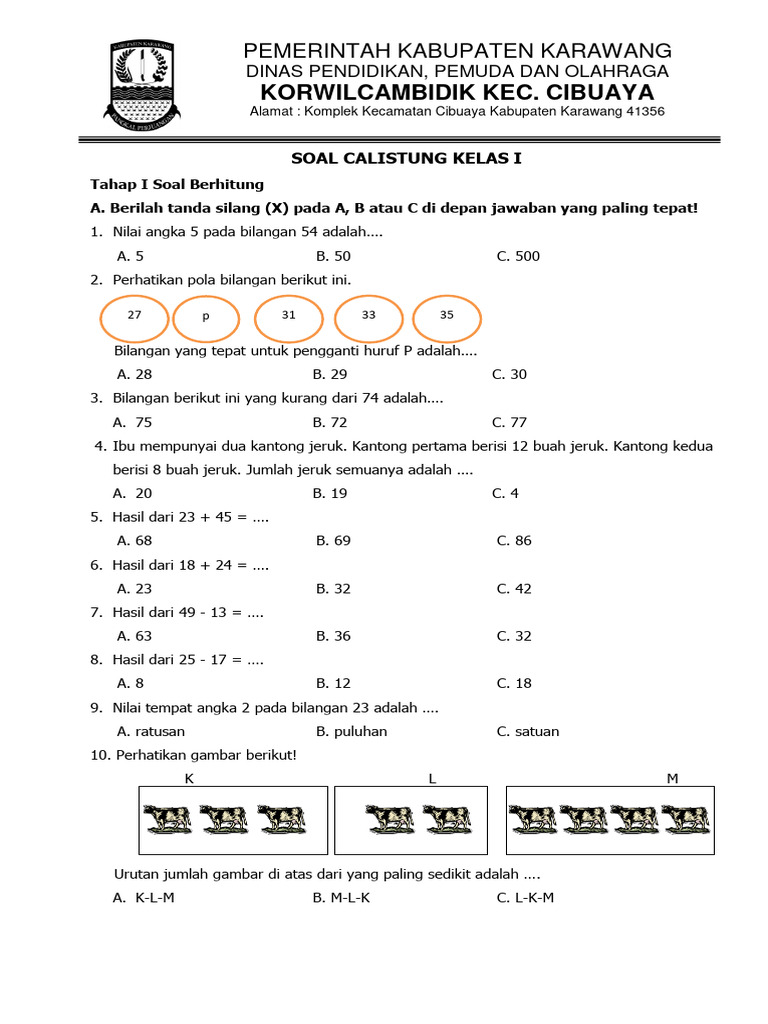 7 Langkah Menguasai Contoh Soal Calistung Kelas 1 SD Kurikulum 2013 Sebelum Ujian