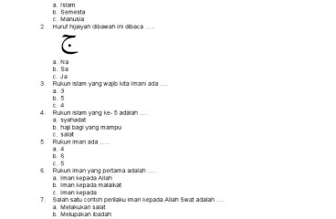 Membangun Pondasi Iman Sejak Dini Contoh Soal Ulangan Agama Islam