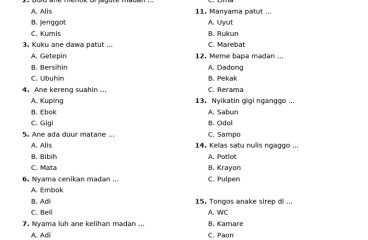 Soal Bahasa Bali Kelas 1 PDF