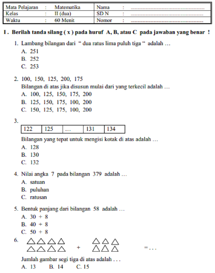 Akhirnya Ditemukan! Daftar Soal PAS Kelas 2 Semester 1 PDF Siap Cetak Akhirnya Ditemukan! Daftar Soal PAS Kelas 2 Semester 1 PDF Siap Cetak