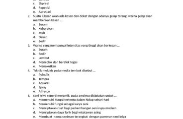 Soal Seni Budaya Kelas XII Terapan PDF