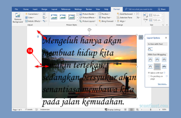 Cara Membuat Tulisan Di Atas Gambar Microsoft Word Lengkap Semutimut
