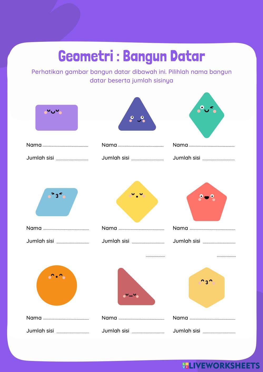 Rahasia Cepat Pintar Lewat Latihan Soal Matematika Kelas 1 SD Bangun Datar Terbaru