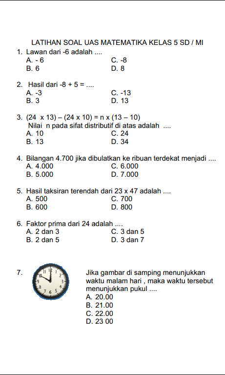 Rahasia Lulus Ujian dengan Latihan Soal Matematika dan IPA Kelas 5 Semester 1 Terbaru