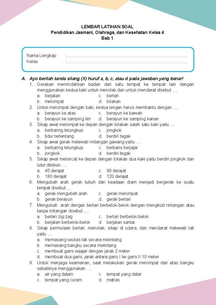 Rahasia Skor Sempurna Menjawab Soal Penjas Tema 1 Kelas 4 yang Jarang Diketahui