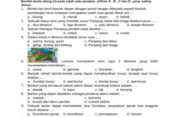 Ujian PPKN Kelas IV MI Negeri 23 Aceh PDF