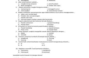Ujian Sekolah SMP Pertanian 2025 2026 PDF